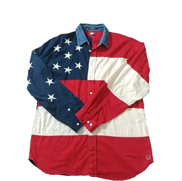 Tommy Hilfiger Shirts | Garth Brooks American Flag Shirt By Tommy ...